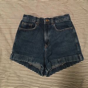 American apparel jean shorts